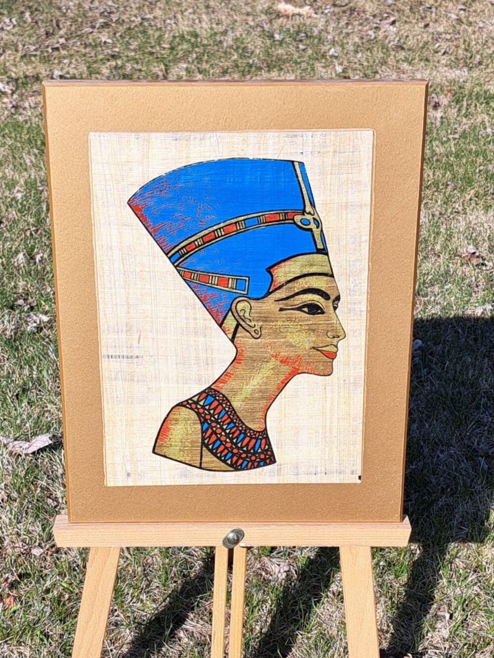 Queen Nefertiti Print on Wood